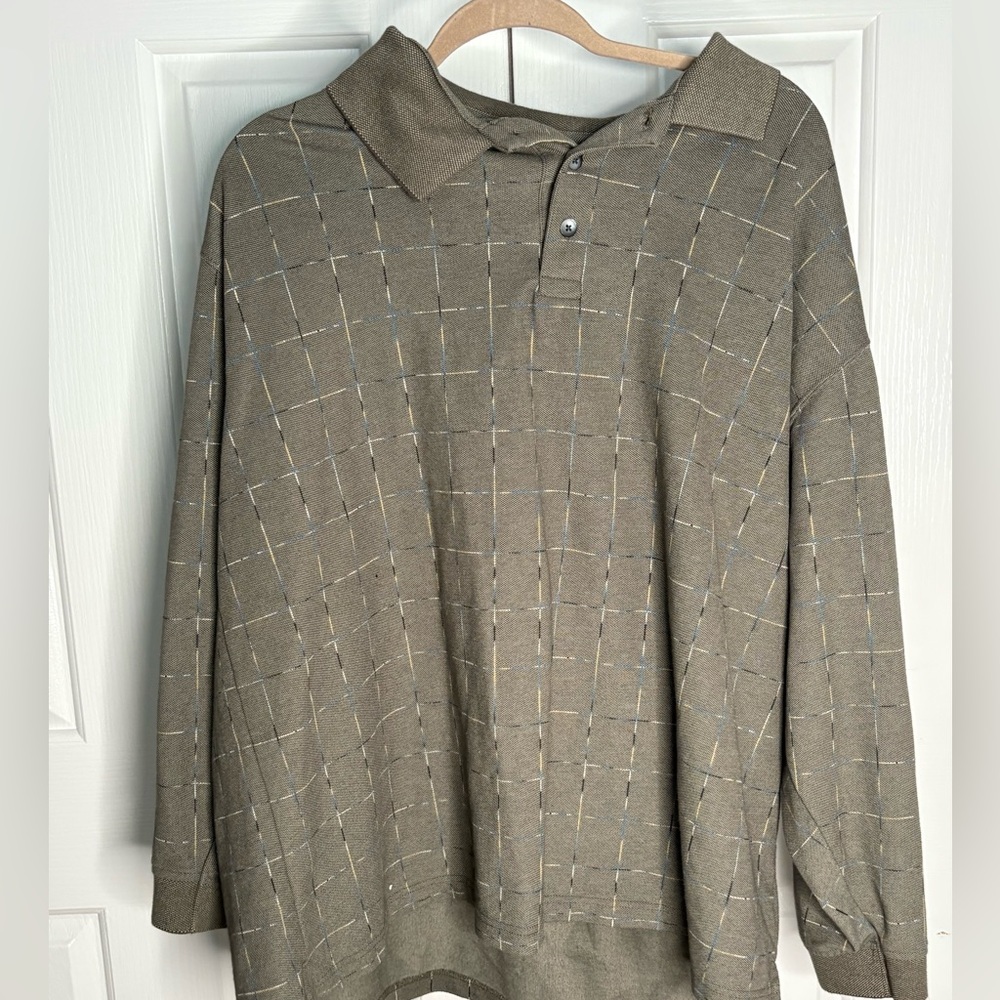 Collared pattern long sleeve